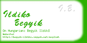 ildiko begyik business card