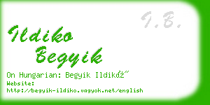 ildiko begyik business card